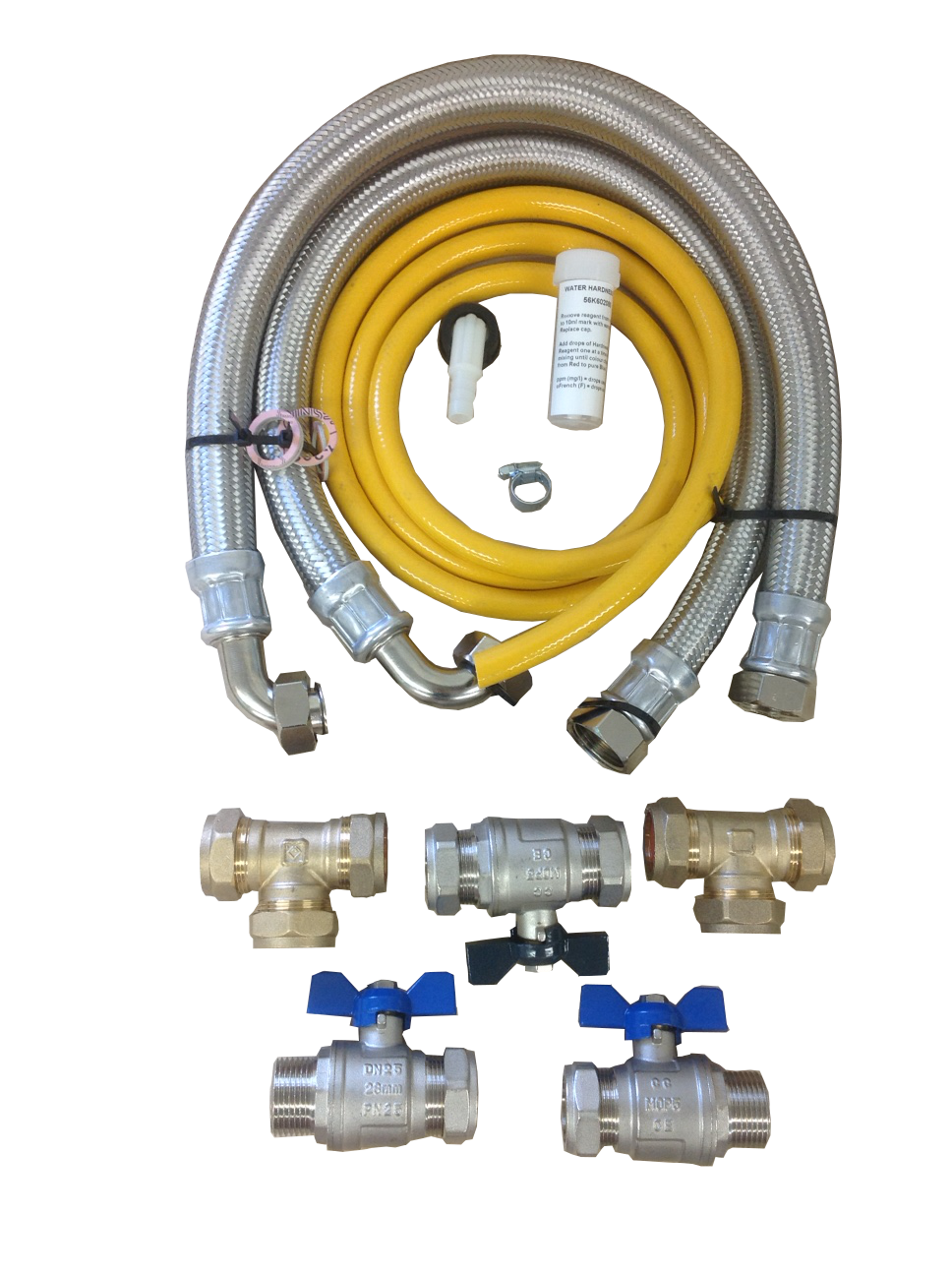 28mm (1") Full Bore Installation Kit 1000mm Hoses - WRAS APPROVED